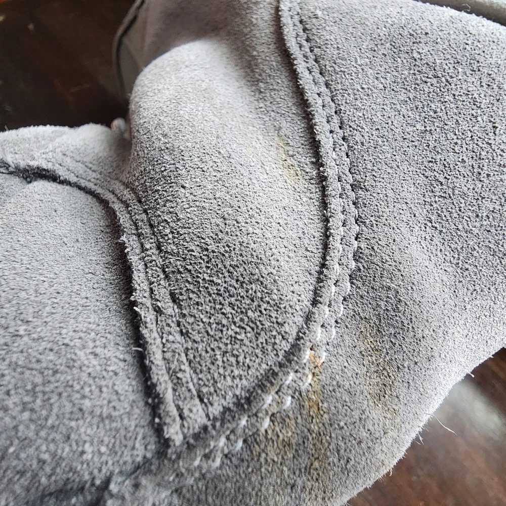 Women's Clarks Wintry Hi Tall Temps -20 C Grey Suede Winter Boots US 9.5 UK 7